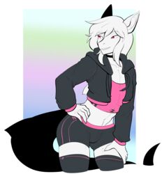  alpha_channel anthro biped bottomwear clothed clothing crossdressing dorsal_fin femboy fin fingers fish hair hi_res male marine munkeesgomu shark shorts solo tail tail_fin white_hair 