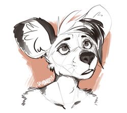  2017 african_wild_dog anthro canid canine fur headshot_portrait inner_ear_fluff james_(sayuncle) male mammal portrait sayuncle signature simple_background solo tagme tuft whiskers white_background 