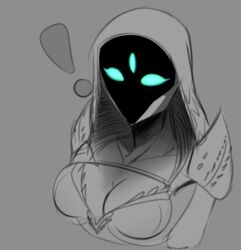  1girls alien alien_girl alien_humanoid bungie destiny_(game) destiny_2 glowing guardian_(destiny) hive_(destiny) hive_guardian hood hunter_(destiny) monty_nsfw three_eyes 