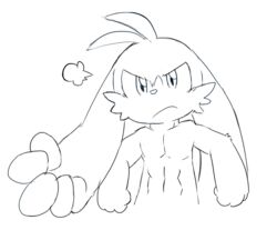  abs angry anthro bandai_namco clothed clothing domestic_cat felid feline felis fist frown klonoa klonoa_(series) male mammal muscular muscular_anthro muscular_male oob pecs simple_background solo topless 