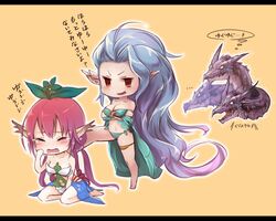  ... 2girls absurdly_long_hair aqua_panties bare_legs barefoot blush breasts bullying chibi cleavage closed_eyes clothing_cutout commentary_request crying dragon dress granblue_fantasy hair_intakes kicking large_breasts leaf letterboxed light_purple_hair long_hair low_twintails monster_girl multiple_girls navel navel_cutout open_mouth panties partially_translated plant_girl pointy_ears red_eyes sitting sukemyon sweatdrop tears thigh_strap tiamat_(granblue_fantasy) translation_request twintails underwear very_long_hair yggdrasil_(granblue_fantasy) 