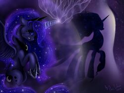  2015 4:3 alicorn blue_hair bodily_fluids crown crying das-leben duo equid equine feathered_wings feathers female feral friendship_is_magic hair hasbro headgear horn jewelry magic mammal my_little_pony mythological_creature mythological_equine mythology necklace princess_luna_(mlp) sparkles tantabus tears wings 