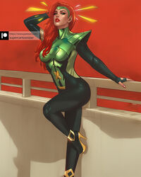  1girls ai_generated alternate_costume alternate_version_at_source alternate_version_available clothed_female clothed_variant costume female_only fully_clothed high_heels jean_grey long_hair marvel marvel_comics nude_version_available patreon patreon_logo patreon_url patreon_username pin-up pose red_hair shoulder_length_hair shoulder_pads solo solo_female supercartoonizer superheroine x-men 