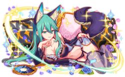  aged_up alternate_costume animal_ear_fluff animal_ears anime_coloring aqua_gemstone artist_request bare_shoulders belt belt_buckle black_belt black_bra black_garter_straps black_panties black_sleeves black_tail blue_flower blue_rose bra breasts buckle chains cleavage cloud collarbone colored_inner_animal_ears crash_fever date_a_live earrings female fingernails flower full_body full_moon game_cg garter_straps gold_buckle gold_chain green_eyes green_hair grey_thighhighs hair_between_eyes hand_on_own_hip heart heart_print huge_breasts jewelry kyouno_natsumi lace-trimmed_sleeves lace_sleeves lace_trim legs_together light_particles long_hair long_sidelocks long_sleeves looking_at_viewer lowered_eyelids lying mirror moon narrow_waist navel official_alternate_costume official_art on_side outline panties pillow pink_petals print_thighhighs red_outline rose sidelocks single_earring skinny solo spaghetti_strap sparkle star_(sky) star_(symbol) star_print straight_hair tachi-e tail teeth thighhighs third-party_source toes transparent_background underwear very_long_hair wide_hips wolf_ears wolf_tail 