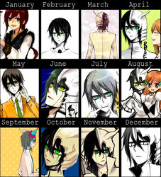  apu arrancar black_hair bleach blush glasses green_eyes inoue_orihime smile ulquiorra_cifer ulquiorra_schiffer 