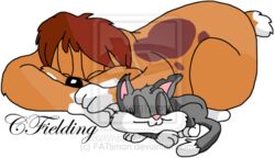  alpha_channel animaniacs canid canine canis closed_eyes cuddling distracting_watermark domestic_cat domestic_dog duo felid feline felis female feral fur grey_body grey_fur male mammal orange_body orange_fur rita_(animaniacs) runt simple_background sleeping tiny-toons-fan transparent_background warner_brothers watermark 