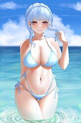  alternate_costume beach bikini blue_bikini blue_swimsuit breasts female female_only fire_emblem fire_emblem:_three_houses genm7 marianne_von_edmund nintendo solo swimsuit 