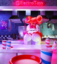  1girls 3d 3d_(artwork) baby_(fnafsl) butt circus_baby circus_baby_(cosmic_trance) circus_baby_(fnaf) electrotoyy employee female_only five_nights_at_freddy&#039;s five_nights_at_freddy&#039;s:_sister_location kitchen serving_food solo solo_female 