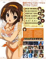  bikini breast_hold mizugi nishiya_futoshi see-through sheer suzumiya_haruhi suzumiya_haruhi_no_yuuutsu wet_clothes 