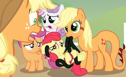  2015 absurd_res apple_bloom_(mlp) applejack_(mlp) badumsquish bandage earth_pony equid equine feathered_wings feathers female feral freckles friendship_is_magic group hasbro hi_res horn horse mammal my_little_pony mythological_creature mythological_equine mythology orange_body orange_feathers pegasus pony scootaloo_(mlp) sweetie_belle_(mlp) tatzlpony tatzlwurm tentacle unicorn wings young young_female young_feral 