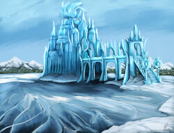  absurd_res bridge castle_of_ice cloudy_(disambiguation) evergreen_tree frozen hi_res homebrew ice lake landscape magic mountain peror(uncrom) pine_tree plant sculpture secrets_of_uncrom sky snow spires stairs tree uncrom valtalska winter yenocwolf zero_pictured 