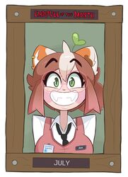  amelie_(jinx_doodle) animal_ear big_breasts breasts cat employee_of_the_month female glasses green_eyes kilinah picture smile smiling 