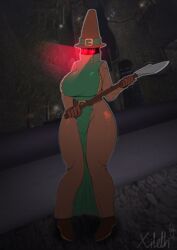  antagonist ass axe big_axe big_breasts big_butt breasts britain british clothing enemy eyeshadow female glowing glowing_eyes half-closed_eyes hat headgear headwear hi_res human humanoid makeup mammal medieval medieval_clothing melee_weapon middle_ages narrowed_eyes solo thick_thighs weapon witch_hat xileth 