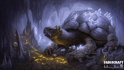  16:9 ambiguous_gender anthonyavon bioluminescence cave claws crystal detailed detailed_background detailed_scales extreme_size_difference feral finger_claws glowing grey_body grey_scales group hi_res inside orange_eyes partially_submerged quadruped reptile scales scalie shaded signature size_difference stalactite stalagmite toe_claws turtle water watermark widescreen 