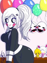  female female_only five_nights_at_freddy&#039;s five_nights_in_anime looking_at_viewer marionette_(fnaf) only_female puppet_(fnaf) smile white_skin 