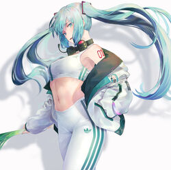  hatsune_miku headphones pigonhae tattoo vocaloid 