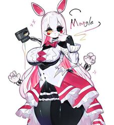  1girls 2d anthro big_breasts breasts clothed clothing cute female five_nights_at_freddy&#039;s five_nights_at_freddy&#039;s_2 five_nights_in_anime looking_at_viewer mangle_(fnaf) solo thick_thighs togetoge wholesome 