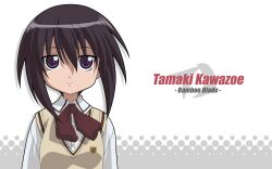  1920x1200 bamboo_blade highres kawazoe_tamaki purple_eyes school_uniform serafuku short_hair violet_eyes wallpaper 