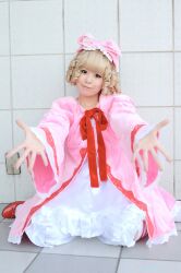  babydoll blonde_hair bloomers bow cosplay hairbow hairbow hina_ichigo katakura_rin photo ribbon ribbons rozen_maiden underwear 