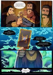  2boys beard canon_couple comic duo duo_focus facial_hair gay league_of_legends malcolm_graves male male_only text text_bubble tobias_fate yellowquagsire 