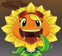  drool ectoplasmicresidue flower flower_girl implied_oral mouth open_mouth plant plant_girl plants_vs_zombies plants_vs_zombies:_heroes popcap_games pre_vore pvz saliva saliva_drip solar_flare_(pvz) sunflower sunflower_(pvz) vore 