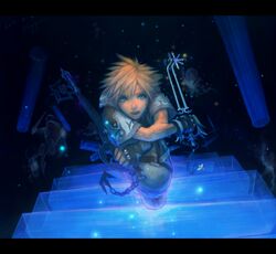  1boy :d aiming aiming_at_viewer alternate_costume anchor_symbol attack bad_id bad_pixiv_id blue_eyes brown_hair chains charging_forward crossed_arms dark drive_form_(kingdom_hearts) dual_wielding dusk_(kingdom_hearts) final_form_(kingdom_hearts) fingerless_gloves from_above full_body ghost glass gloves holding holding_sword holding_weapon hood hood_down keyblade kingdom_hearts kingdom_hearts_ii letterboxed light_particles looking_at_viewer male_focus nobody_(kingdom_hearts) oathkeeper oblivion_(keyblade) open_mouth pants pillar rope short_sleeves slgny smile snowflakes solo_focus sora_(kingdom_hearts) stairs star_(symbol) sword weapon 