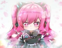  ahoge animal_ears bad_id bad_twitter_id cat_ears chibi dated drill_hair evil_eye_(sound_voltex) fake_animal_ears female grace_(sound_voltex) h2o_rutorinde inactive_account lolita_fashion multicolored_eyes pink_eyes pink_hair signature solo sound_voltex twintails 