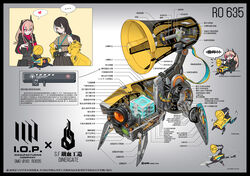  ... 2girls absurdres anatomy artificial_eye banana_(girls&#039;_frontline) blueprint_(medium) character_name core_(girls&#039;_frontline) cross_section crossed_out cut-away girls&#039;_frontline hands_on_own_hips heart heterochromia highres m4_sopmod_ii_(girls&#039;_frontline) mechanical_eye mechanical_parts megaphone multiple_girls non-humanoid_robot one-eyed onis ro635_(girls&#039;_frontline) robot sangvis_ferri spoken_ellipsis spoken_heart translation_request 