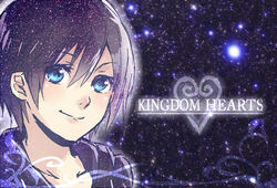  black_coat_(kingdom_hearts) black_hair blue_eyes closed_mouth collarbone commentary_request copyright_name female hair_between_eyes kingdom_hearts kingdom_hearts_358/2_days looking_at_viewer mirei_kh13 organization_xiii short_hair smile solo xion_(kingdom_hearts) 