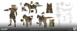  2026 absurd_res ambiguous_feral ambiguous_focus ambiguous_gender armor artist_collaboration belt_buckle black_eyebrows black_hood black_hooves blue_bottomwear blue_clothing blue_pants bodypaint boots bottomwear braided_hair breastplate brown_body brown_bottomwear brown_claws brown_clothing brown_fur brown_helmet brown_lips brown_pants brown_skin brown_skirt buckle claws clothed clothed_female clothed_human clothing company_logo company_name concept_art condor_(highguard) digital_drawing_(artwork) digital_media_(artwork) duo english_description english_text equid equine eyebrows eyelashes face_paint female female_human feral fingerless_gloves flat_colors footwear fully_clothed fully_clothed_female fully_clothed_human fur gauntlets gloves greaves grey_background grey_boots grey_clothing grey_fingerless_gloves grey_footwear grey_gloves grey_handwear grey_tail hair handwear hi_res highguard_(game) hooves horse human knee_pads larger_female larger_human leaf lidded_eyes light lighting lips long_hair mammal mirel_shalari mouth_closed official_art orange_hair pants pauldron plant quadruped reference_image reins rope saddle shoes simple_background size_difference skirt smaller_ambiguous smaller_feral standing straight_arms tail tan_armor text tree turnaround two_tone_tail unguligrade url white_eyes yellow_sclera zhanibek_kurmanbay 