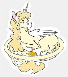  adora_(marsminer) alicorn equid equine female feral hi_res horn inktober long_tail lying mammal marsminer mythological_creature mythological_equine mythology nest simple_background solo tail wings 