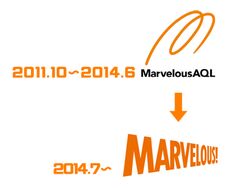  arrow_(symbol) commentary english_text logo lowres marvelous marvelousaql monochrome no_humans nyoro_mutou orange_theme simple_background text_focus white_background 