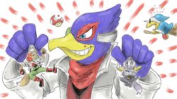  16:9 anthro avian beak bird canid canine canis clothed clothing falco_lombardi fox fox_mccloud fungus grin group kamek kicdon koopa macro magikoopa male mammal mario_bros micro mushroom nintendo scalie smile star_fox super_mushroom widescreen wolf wolf_o&#039;donnell 