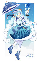  :d absurdres animal ankle_boots azaka_(pipponao) balloon blue_background blue_capelet blue_dress blue_eyes blue_footwear blue_hair blue_headwear blue_ribbon boater_hat boots bow camera capelet clothed_animal commentary curly_hair dress female floating frilled_umbrella frills full_body fur-trimmed_dress fur_trim gloves hair_ornament hairbow hands_up hat hat_ornament hat_ribbon hatsune_miku highres holding holding_camera holding_microphone holding_umbrella hood hood_up long_hair long_sleeves looking_at_viewer microphone multi-tied_hair multicolored_hair outside_border pantyhose pom_pom_(clothes) pom_pom_hair_ornament rabbit rabbit_yukine rainbow raincoat ribbon sash scarf smile snowflake_ornament snowflake_print snowing star_(symbol) star_in_eye starry_sky_print sun_symbol symbol_in_eye twintails two-tone_hair umbrella umbrella_riding very_long_hair vocaloid white_bow white_gloves white_legwear white_scarf yuki_miku yuki_miku_(2023)_(candidate_no.4) 