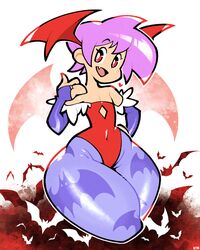  1girls 2023 capcom clothing darkstalkers female female_only flat_chest flat_chested head_wings heart hips legendofnerd lilith_aensland looking_at_viewer pear-shaped_figure pear_shaped pear_shaped_female pink_hair red_eyes small_breasts solo succubus thick_thighs vampire vampire_girl wide_hips 