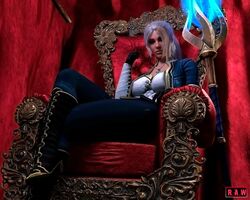  alliance_(warcraft) big_breasts breasts clothed_female clothing dominant_female female female_human female_only gloves huge_breasts jaina_proudmoore legs_crossed looking_at_viewer looking_down nonude redalex_werda seductive_look sitting sitting_on_throne throne throne_room warcraft world_of_warcraft wow 