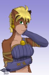  absolute_boom anthro bust_portrait daena digital_media_(artwork) domestic_cat ear_piercing felid feline felis female legend_of_mana mammal mana_(series) piercing pixel_(artwork) portrait solo square_enix 