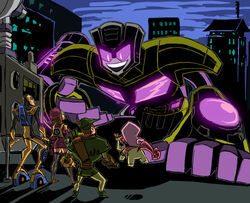  2010 5_fingers angry_archer arrow_(weapon) big_breasts bodysuit bow_(weapon) breasts brown_hair cartoon_network city city_background clothed clothing combaticon cybertronian decepticon detailed_background digital_media_(artwork) dress equid equine female fingers footwear gloves group gun hair handwear hasbro hat headgear headwear horse human humanoid legwear living_machine machine male mammal mask nanosec not_furry open_mouth outside pink_hair pony professor_princess purple_eyes ranged_weapon robot shoes simple_background skinsuit slo-mo smile standing swindle takara_tomy teeth tight_clothing transformers transformers:_animated_(2007) weapon 