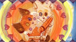  anthro arctic_fox blush brother_(lore) brothers_(lore) canid canine canis detailed_background doll duo epic_games fennix_(fortnite) fortnite fox fur heart_symbol hi_res hug hugging_another incest_(lore) looking_at_viewer male male/male mammal orange_body orange_fur pinumontbalou red_fox romantic romantic_couple sibling_(lore) true_fox volpez_(fortnite) white_body white_fur 