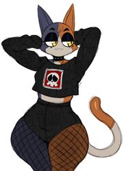  1cuntboy 1girls :3 andromorph andromorph_only anthro anthro_only arms_up big_eyes black_clothing black_eyebrows black_fur bone breasts calico_cat calico_pattern cat cat_ears cat_eyes cat_tail choker clothing color content_smile crop_top cuntboy cuntboy_only digital_media_(artwork) dipstick_tail domestic_cat epic_games eye_glimpse eyebrows eyelashes eyelids eyes felid feline felis femboy fishnet_legwear fishnet_pantyhose fishnets fortnite fur girly goth half-closed_eyes hands_behind_head hi_res hoodie huge_hips huge_thighs humanoid jewelry legwear long_sleeves long_tail looking_aside looking_away mammal meow_skulls_(fortnite) midriff midriff_peek multicolored_body multicolored_fur multicolored_tail necklace orange_fur orange_tail perky_ears round_eyes simple_background skull skull_print slit_pupils small_breasts smile solid_color_background solo solo_focus sssonic2 tail thick_eyebrows thick_thighs tights topwear two_tone_body two_tone_fur white_background white_sclera white_tail wide_hips yellow_eyes 