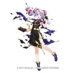  :o amagai_tarou bare_shoulders belt black_dress black_gloves blue_hair book boots bracelet commentary_request dress female fire_emblem fire_emblem:_genealogy_of_the_holy_war fire_emblem_heroes full_body gloves hand_up holding holding_book jewelry light_blue_hair long_hair official_art one_eye_closed open_mouth purple_eyes purple_footwear short_dress simple_background sleeveless sleeveless_dress solo standing tine_(fire_emblem) torn_clothes torn_dress twintails white_background 