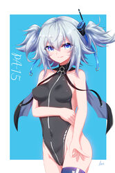  absurdres black_capelet black_leotard blue_eyes blue_thighhighs blush breasts capelet character_name commentary_request covered_navel covered_nipples female girls&#039;_frontline hair_between_eyes heart heart-shaped_pupils highres leotard lexis_yayoi long_hair looking_at_viewer medium_breasts medium_hair pa-15_(girls&#039;_frontline) single_thighhigh skin_tight smile solo symbol-shaped_pupils thighhighs twintails white_hair 