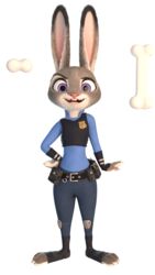  3_toes 3d_(artwork) 9:16 alpha_channel anthro badge belt bone clothing digital_media_(artwork) disney feet female flamboyant fur grey_body grey_fur hand_on_hip happy hi_res judy_hopps lagomorph leporid mammal open_mouth police police_uniform purple_eyes rabbit sasha_acoiners simple_background solo splatypi toes transparent_background ulquiorraad uniform zootopia 