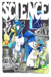  2016 :o absurd_res alicorn american_opossum andy_price beaker blue_body blue_feathers blue_hair bone book border castle clothed clothing coat crown cutie_mark duo electricity english_text equid equine eyebrows eyelashes eyewear feathered_wings feathers female feral for_science! friendship_is_magic glass glowing glowing_horn goggles hair hasbro headgear hi_res holding_object hooves horn inside lab_coat laboratory_equipment laboratory_glassware levitation lightning long_hair magic male mammal marsupial medical_instrument my_little_pony mythological_creature mythological_equine mythology open_mouth princess_luna_(mlp) raised_leg royalty scalpel scientific_instrument shelf signature skull smoke standing surgical_instrument tail_hold teal_eyes text tiberius_(mlp) topwear traditional_media_(artwork) vial virginia_opossum white_border window wings 