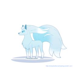  alolan_ninetales alolan_vulpix animated animated commentary_request evolution evolutionary_line fox fox_tail highres kressent_rhodes looking_at_viewer multiple_tails no_humans pokemon pokemon_(creature) simple_background smile solo tail transformation watermark web_address white_background wind 