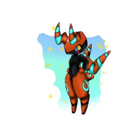  2019 alpha_channel anthro arthropod belly blue_eyes blush digital_drawing_(artwork) digital_media_(artwork) female generation_5_pokemon midriff myriapod natanibw natanibw_(artist) navel nintendo pokemon pokemon_(species) scolipede simple_background solo standing thick_thighs wide_hips yellow_sclera 