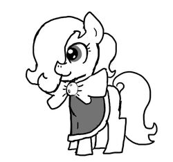  clothing earth_pony emerald_jewel_(colt_quest) equid equine fan_character feral ficficponyfic hasbro horse male mammal monochrome my_little_pony pony ribbons solo young young_feral young_male 