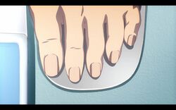  bakemonogatari cap feet scale senjougahara_hitagi toes 