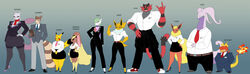  2020 absurd_res andrew_(crovirus) anthro belt blazer bottomwear business_attire business_suit businesswear cleft_tail clothed clothing crovirus cutout_heels devil_horns_(gesture) dress_pants dress_shirt dress_shoes ear_piercing eeveelution erect_nipples eyeshadow eyewear female flareon flexing flexing_bicep footwear fully_clothed furret gardevoir gem generation_1_pokemon generation_2_pokemon generation_3_pokemon generation_4_pokemon generation_6_pokemon generation_7_pokemon gesture glasses goodra group hand_gesture hand_on_hip hi_res high_heels id_card incineroar jewelry jolteon legendary_pokemon legwear lineup lipstick lopunny magmar makeup male markings mewtwo mole_(marking) necklace necktie nintendo nipple_outline nipples notebook office_clothing office_lady pants pearl_(gem) pearl_necklace pencil_skirt piercing pikachu plantigrade pokemon pokemon_(species) pokemorph pumps scarf shirt shoes short_stack size_difference skirt sneakers stiletto_heels stockings suit suit_and_tie suit_jacket tail thigh_highs topwear 