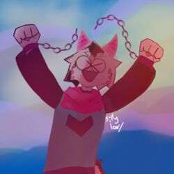  1:1 anthro bovid caprine deltarune digital_media_(artwork) eyewear fluffy glasses goat happy hi_res male mammal meme ralsei redesign redesigned scarf shaded silly sillylar solo undertale_(series) 